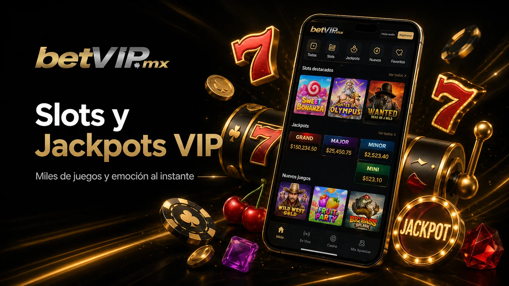 Tragamonedas BetVIP Mexico con slots y premios online